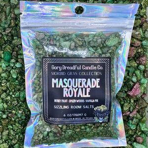MASQUERADE ROYALE Sizzling Room Salts: Berry Fruit · Spiced Woods · Vanilla Fir